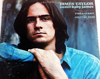 Vintage James Taylor Sweet Baby James Record Vinyl LP 12" Album 1970 Folk