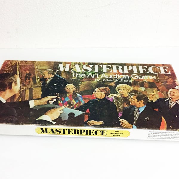 Vintage Masterpiece Art Auction Board Game Tested Complete 1970 Parker Brothers Bros