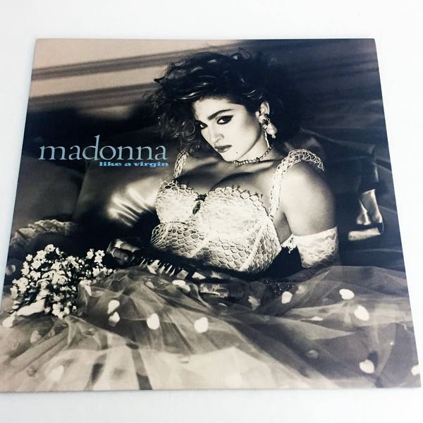 Vintage Original Madonna Like a Virgin LP with Liner Record Album Vinyl 1985 Excellent Material Girl