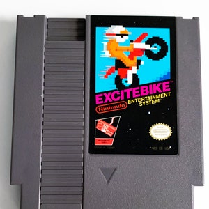 Vintage Original Nintendo NES Excite Bike ExciteBike Racing Video Game 1985 image 1