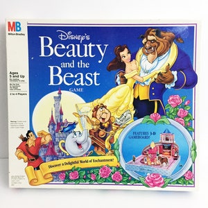 Vintage Beauty and the Beast 3D Board Game Complete 1990 Milton Bradley Disney MB 90s Toys 1990s Games Walt Disney