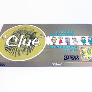 Vintage 1963 Clue Mystery Detective Board Game 100% Complete Parker Brothers 1960s Games 60s Toys