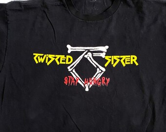Vintage 1984 Twisted Sister Stay Hungry Tour Raglan Sleeve Band T