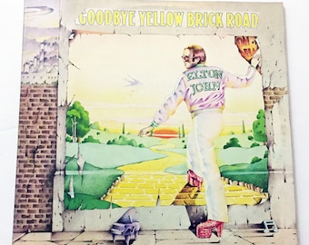 Vintage Elton John Goodbye Yellow Brick Road x2 Double LP Record Vinyl Album Excellent 1970s 70s
