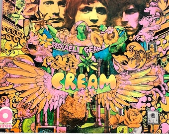 Vintage Cream Disraeli Gears Record Eric Clapton Album Vinyl 12" 1967 60s Strange Brew