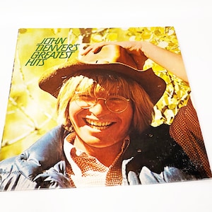 Vintage John Denver Greatest Hits Album Vinyl LP Record 12&quot; Original 1972 Take Me Home Rocky Mountain High Leaving On A Jet Plane