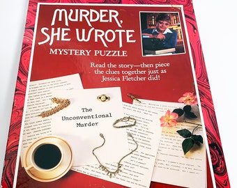 Rare Vintage Murder She Wrote The Unconventional Murder 550 Piece Puzzle Complete Mystery Crime Angela Lansbury 1980s 1984