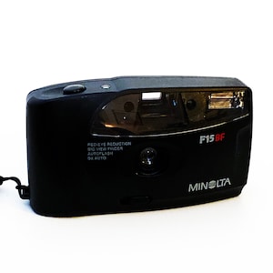 Minolta F15BF 35mm Film Point and Click Camera Tested Works Lomo Photography Photo