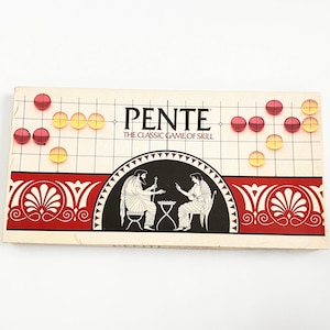 Vintage 1984 Pente Board Game by Parker Brothers 100% Complete Pieces Excellent Games 1980s 80s
