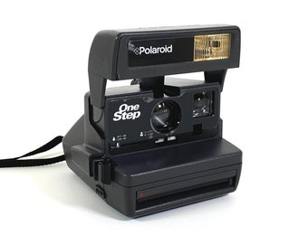 Vintage Polaroid One Step Instant Camera Tested Black 600 Photo