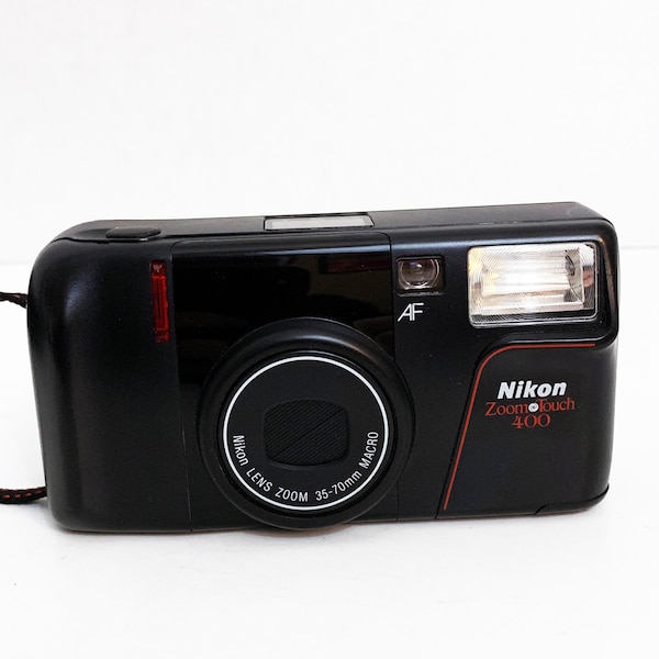 Vintage Nikon Zoom Touch 400 AF Point Shoot 35mm Film Camera Tested Works Autofocus