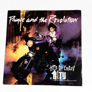 Vintage Prince Let&#39;s Go Crazy 7&quot; 45 Vinyl Album Single Records 1984 80s