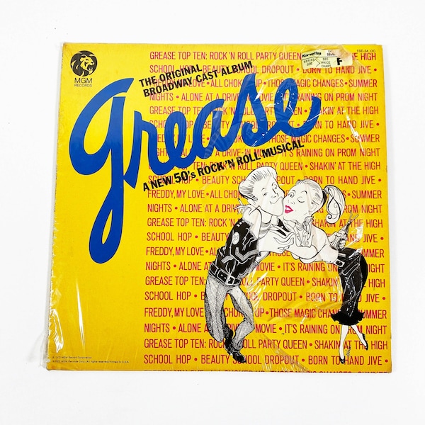 Grease Vinyl Record Etsy