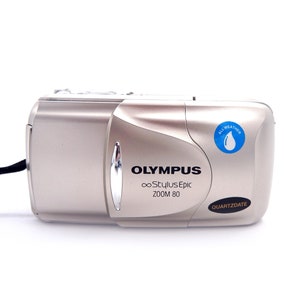Olympus Stylus Epic 80 35mm Point and Shoot 35mm Film Camera Tested Weather Resistant Zoom Mju Lomo Silver
