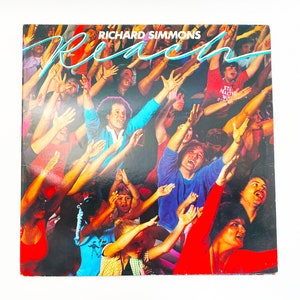 Vintage Richard Simmons Reach Exercise Instruction Fitness LP Record Vinyl Album 12&quot; 1982 80s Work Out