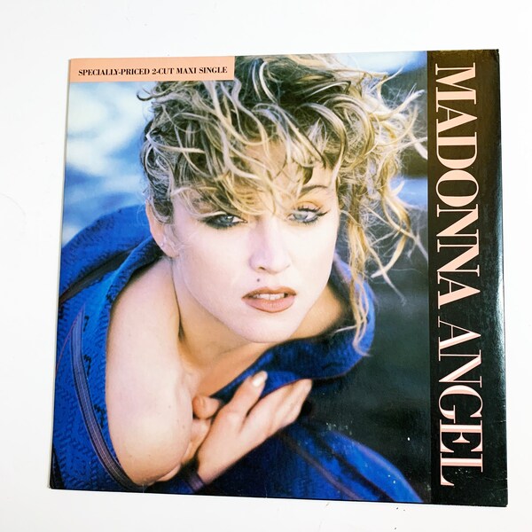 Vintage Original Madonna Angel and Into the Groove Single  Vinyl Record Album 1985 Mint 80s