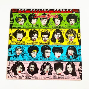 Vintage Rare 1st Cover The Rolling Stones Some Girls Faces Cover LP Record Album Vinyl Original 1978 COC 39108 70s 12&quot;