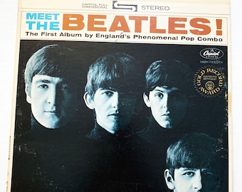 Vintage The Beatles Meet the Beatles! 12" LP Record Vinyl Album 60s Vinyl I Want to Hold Your Hand 1964
