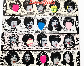 Vintage the Rolling Stones Some Girls Faces Cover LP Record