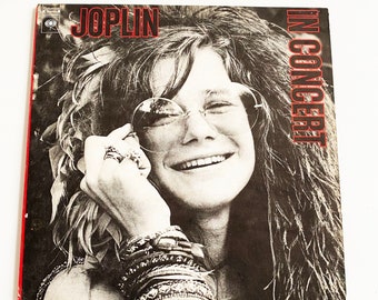 Vintage Original Janis Joplin in Concert Live Vinyl Album Record