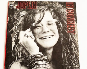 Vintage Original Janis Joplin in Concert Live Vinyl Album Record LP 1972 70s Kozmic Blues