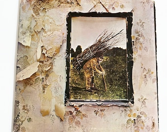 Vintage Led Zeppelin IV LP Record Album Vinyl No Barcode 1971 70s Vinyl 1970s Classic Rock Stairway to Heaven 7208