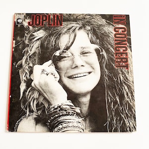 Vintage Original Janis Joplin in Concert Live Vinyl Album Record LP 1972 70s Kozmic Blues