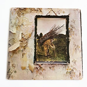 Vintage Led Zeppelin IV LP Record Album Vinyl No Barcode 1971 70s Vinyl 1970s Classic Rock Stairway to Heaven 7208