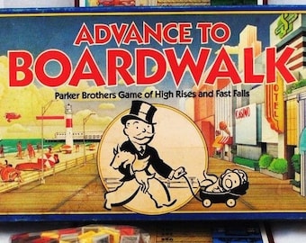 Vintage/ 1985/ Advance to Boardwalk/ Board Game/ Parker Brothers