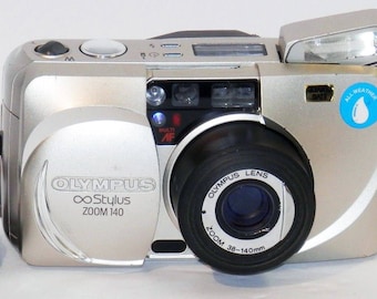 Vintage Olympus Stylus 140 Zoom 35mm Point and Shoot Film Camera Tested Works Epic Photography Mju Camera