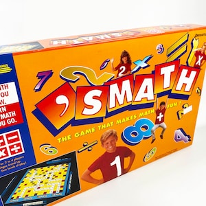 Vintage Smath Board Game 100% Complete 1999 90s Educational Math Game