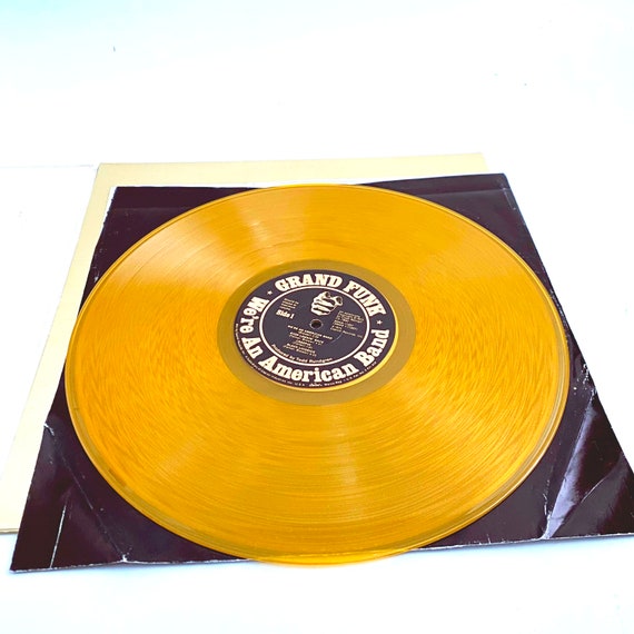 Vintage Grand Funk We're an American Band Gold Vinyl Album Record LP Best  of 1970s 1973 70s 