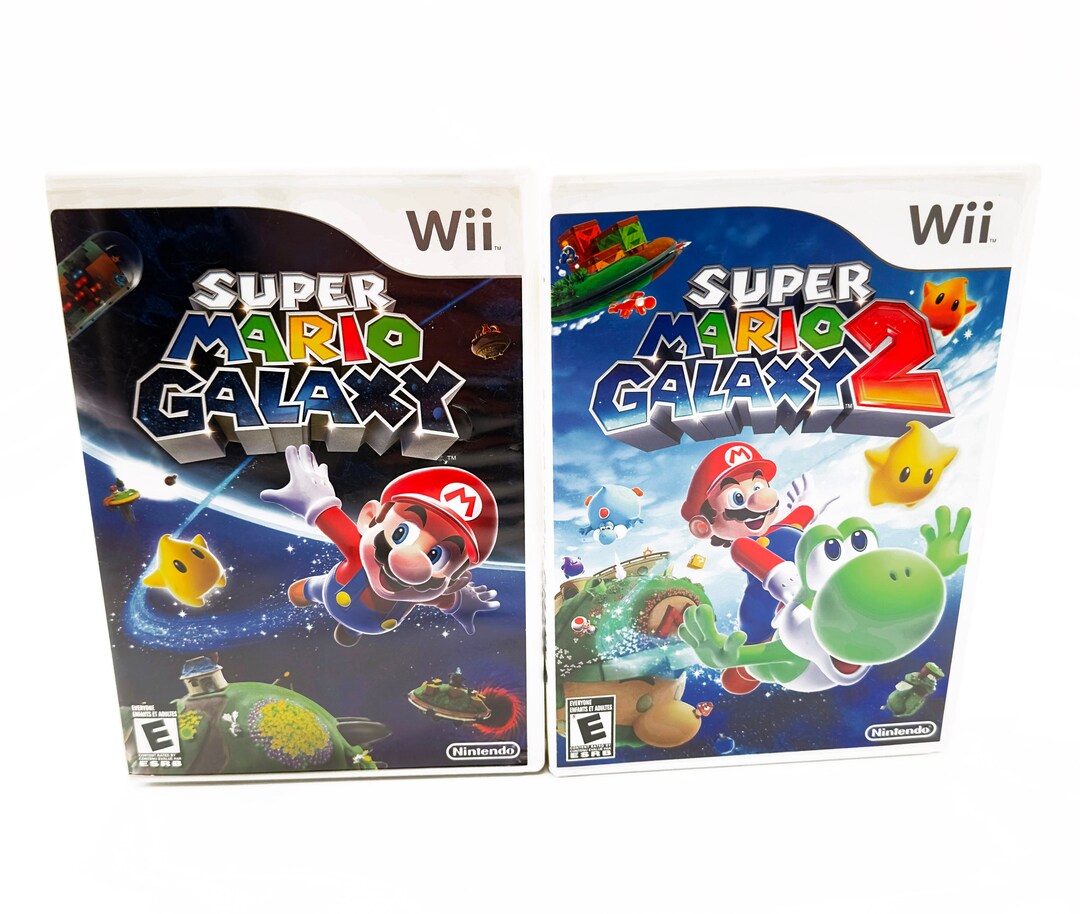 Nintendo Wii Mario Galaxy 1 and 2 Video Game Tested Works Etsy