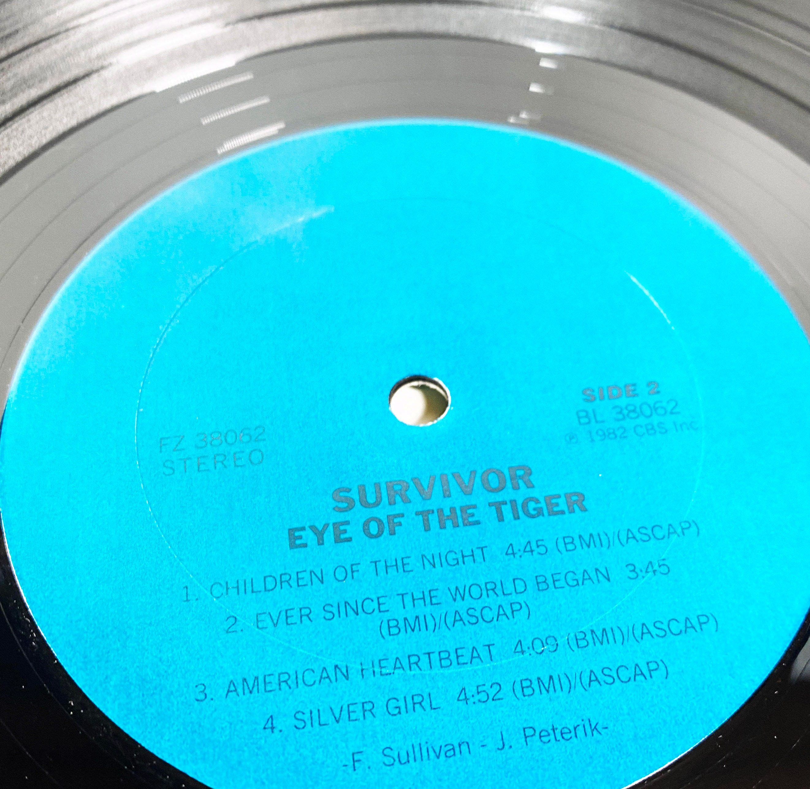 Vintage Survivor Eye of the Tiger LP Record Album Vinyl Start 