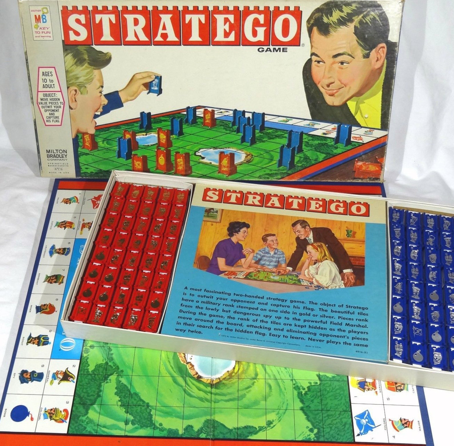 Vintage 1960s Stratego Board Game by Milton Bradley 100 Etsy