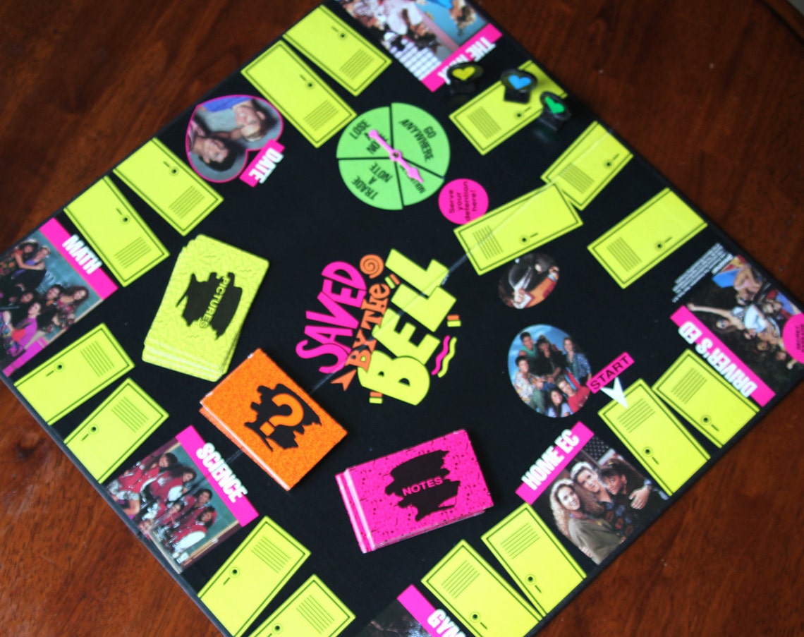Vintage Saved by the Bell Board Game Retro Complete 1992 Etsy