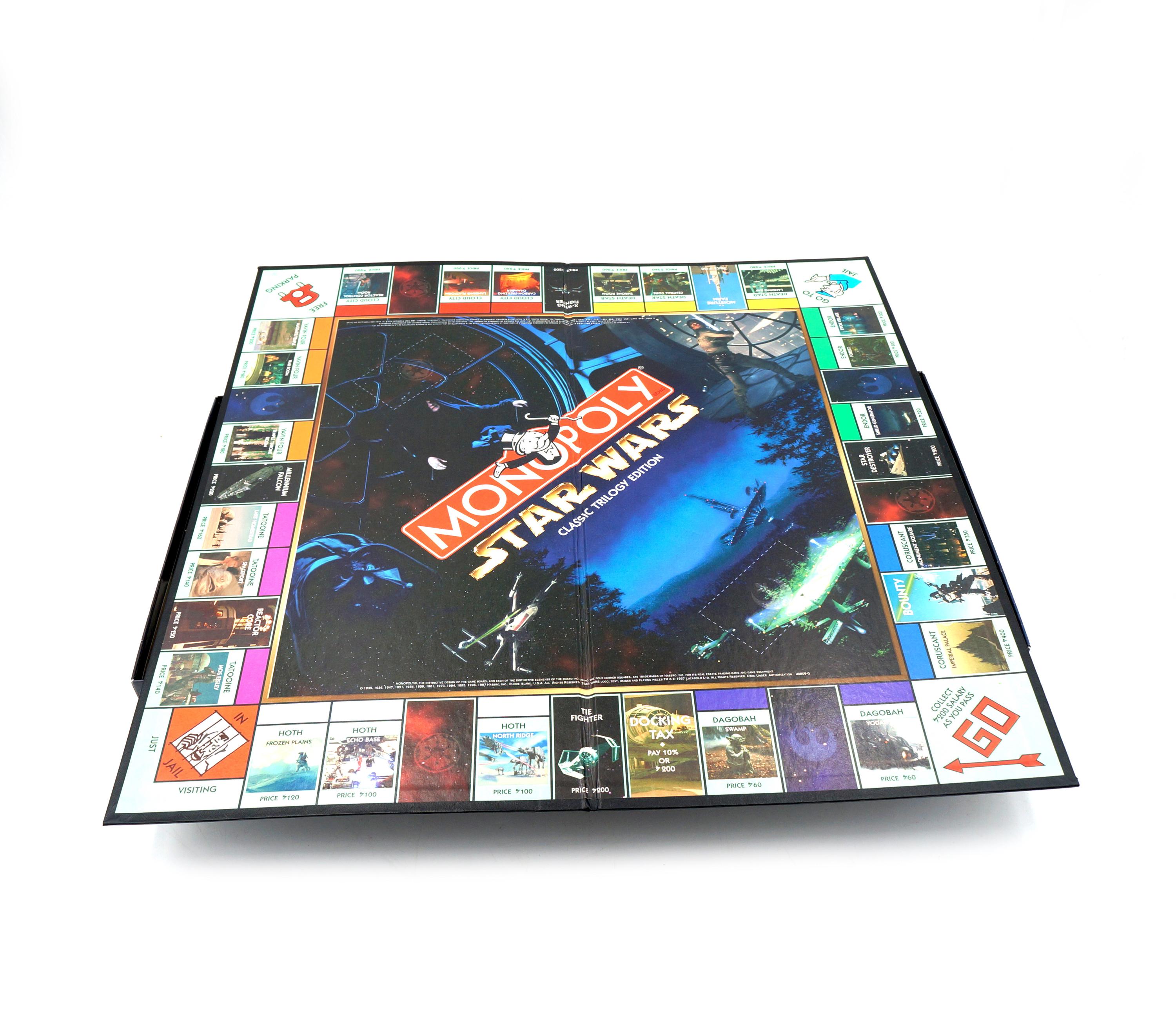 Vintage 1996 Star Wars Monopoly Classic Trilogy Edition Board Game