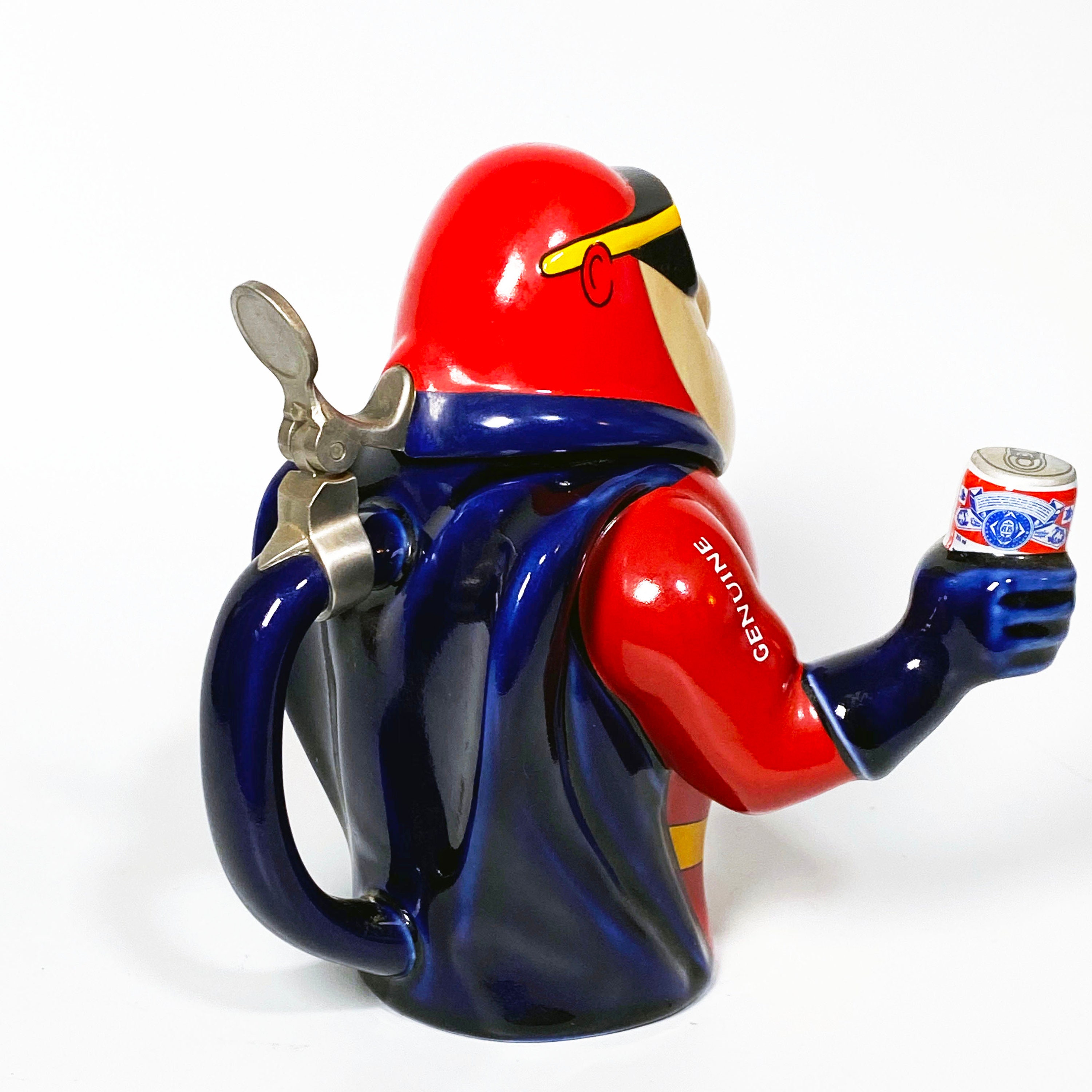 Vintage 1993 Bud Man With Can Beer Stein Mug Budweiser 90s Great