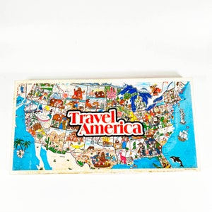 Vintage 1986 Travel America Board Game Complete Parker Brothers 1986 80s Educational Games Toys
