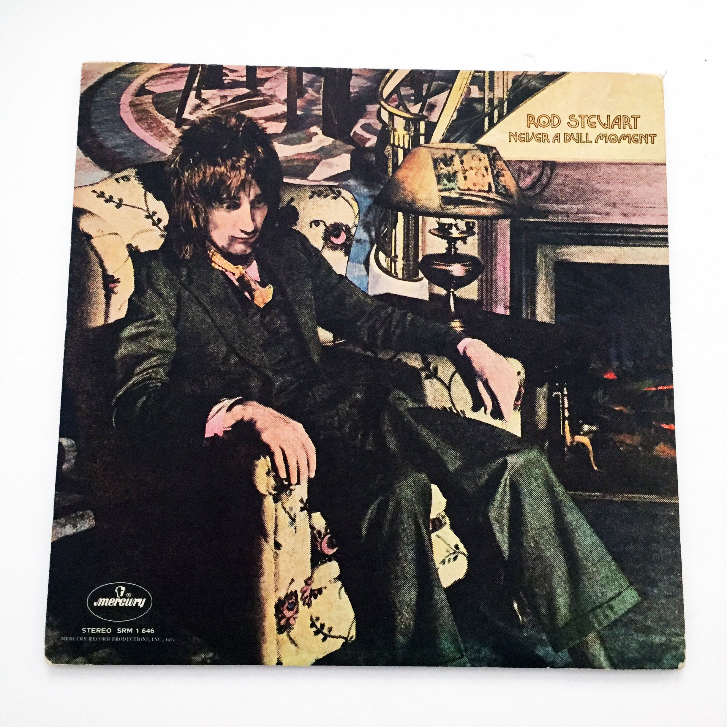 Vintage Rod Stewart Never a Dull Moment LP Record Vinyl Album