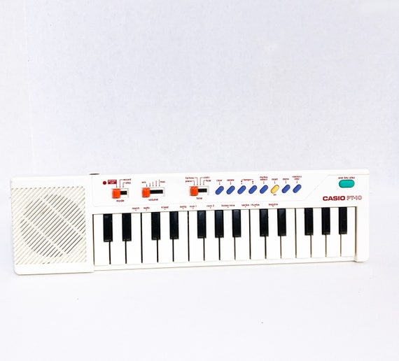 Vintage Casio PT-10 Keyboard Synthesizer 1980s 80s Synth Drum