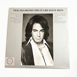 Vintage Neil Diamond His 12 Greatest Hits Album Vinyl LP Record Original Excellent 12&quot; 70s 1974 Sweet Caroline