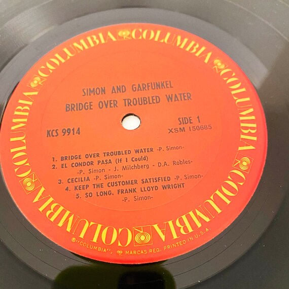 Vintage Original Simon Garfunkel Bridge Over Troubled Water Paul
