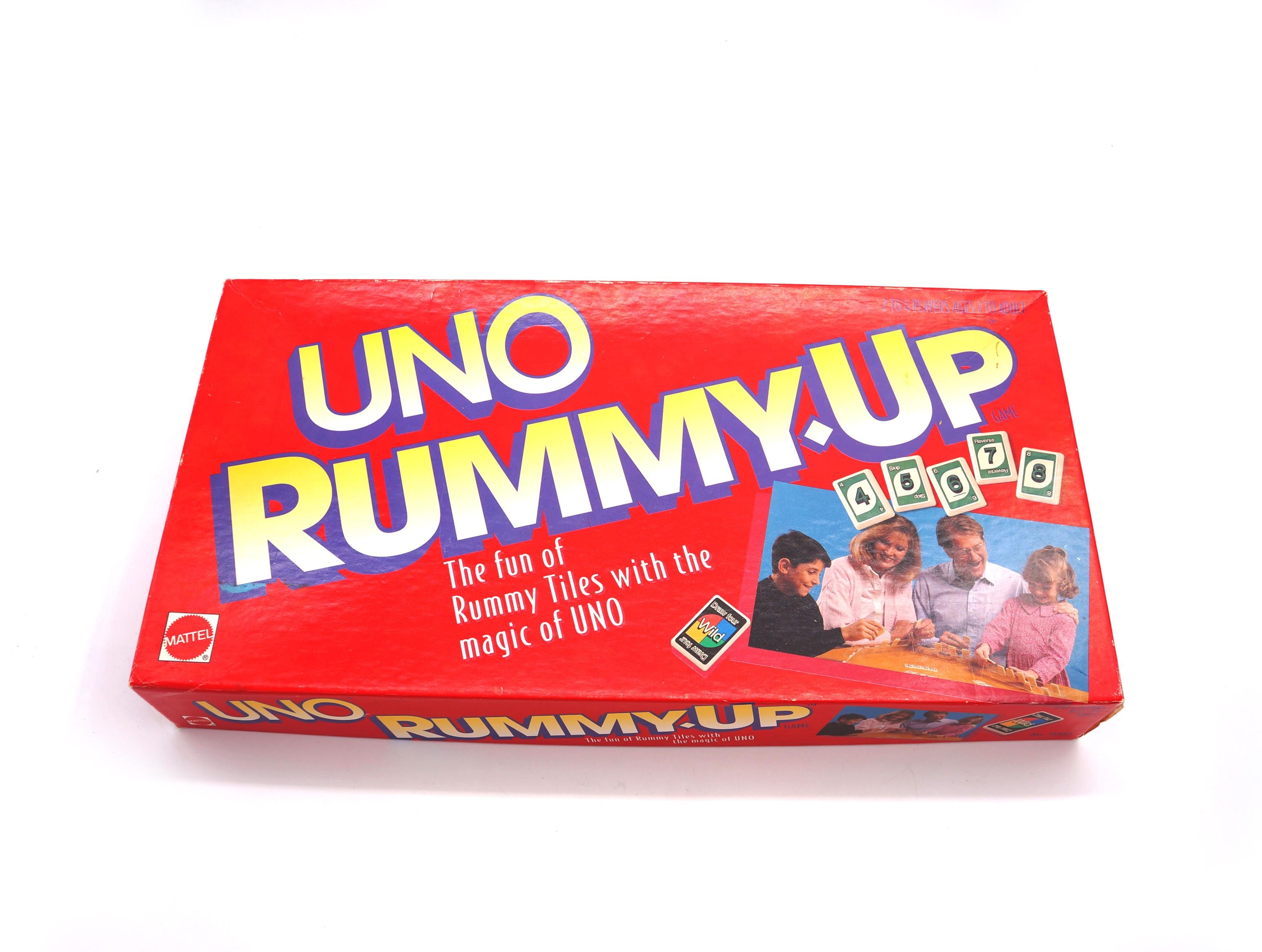 Uono Rummy Vintage UNO Rummy up Board Game Complete 1993 Mattel 90s Toys 1990s ...