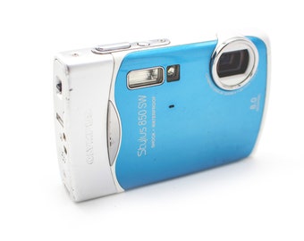 Vintage Waterproof Olympus Stylus Tough TG-835 16MP Blue Digital