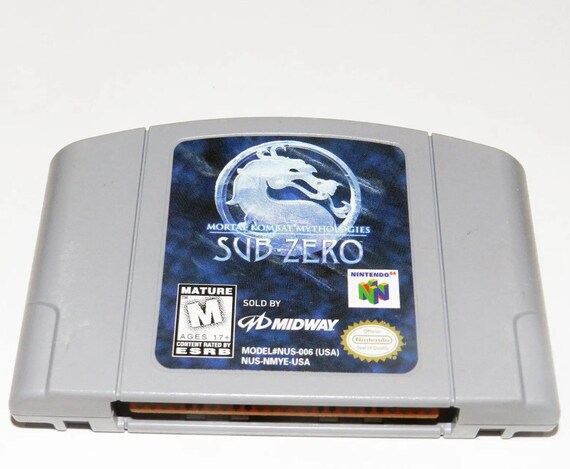 Vintage Nintendo 64 Mortal Kombat Mythologies Sub Zero Tested Excellent Very Clean N64 Video Game