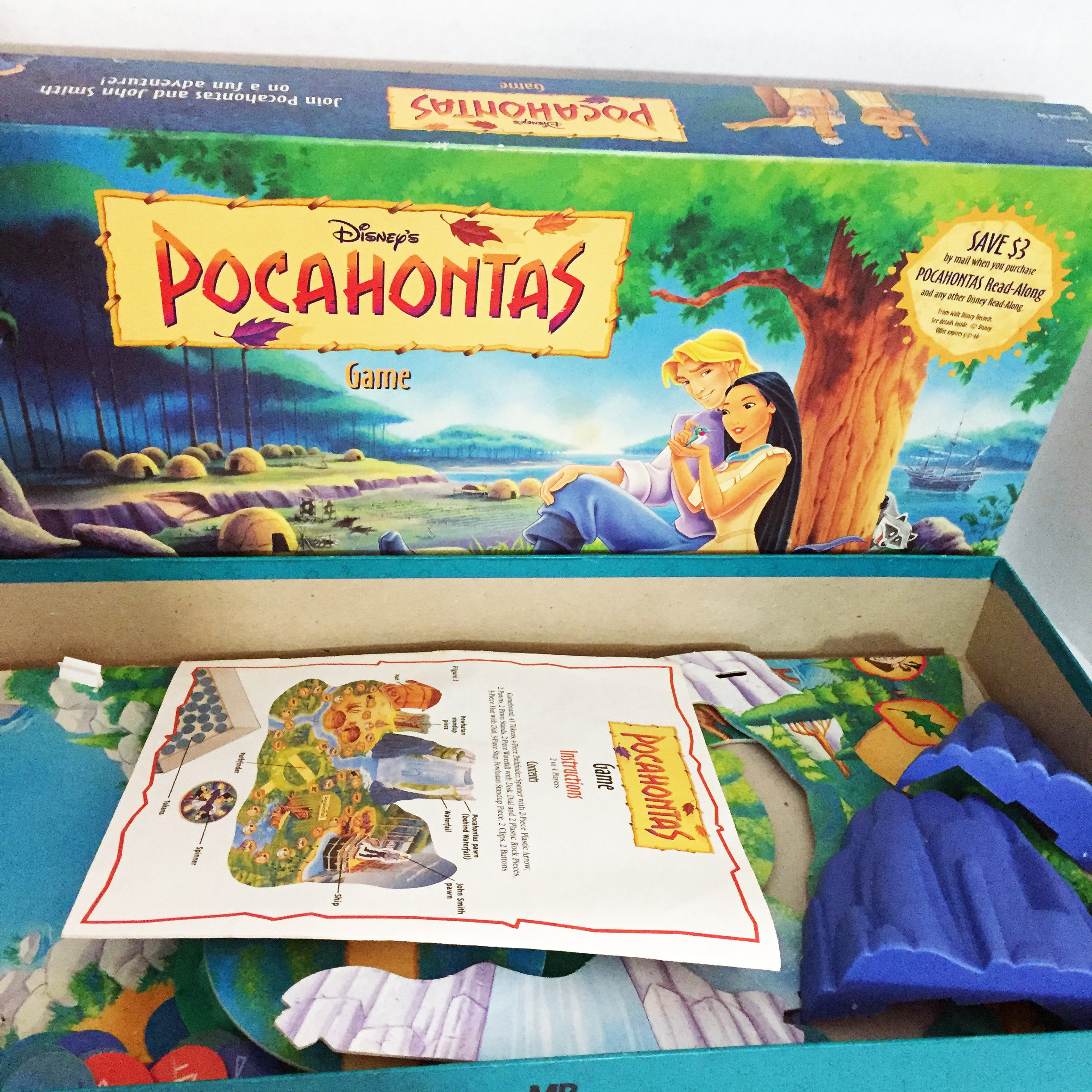 Pocahontas Board Game: Vintage 1990s Disney - Complete Milton