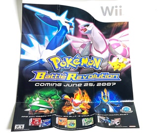 Nintendo Wii Pokemon Battle Revolution Video Game With Poster