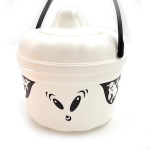 Vintage 1990s McDonald&#39;s Happy Meal Halloween Bucket White Ghost 90s Toys