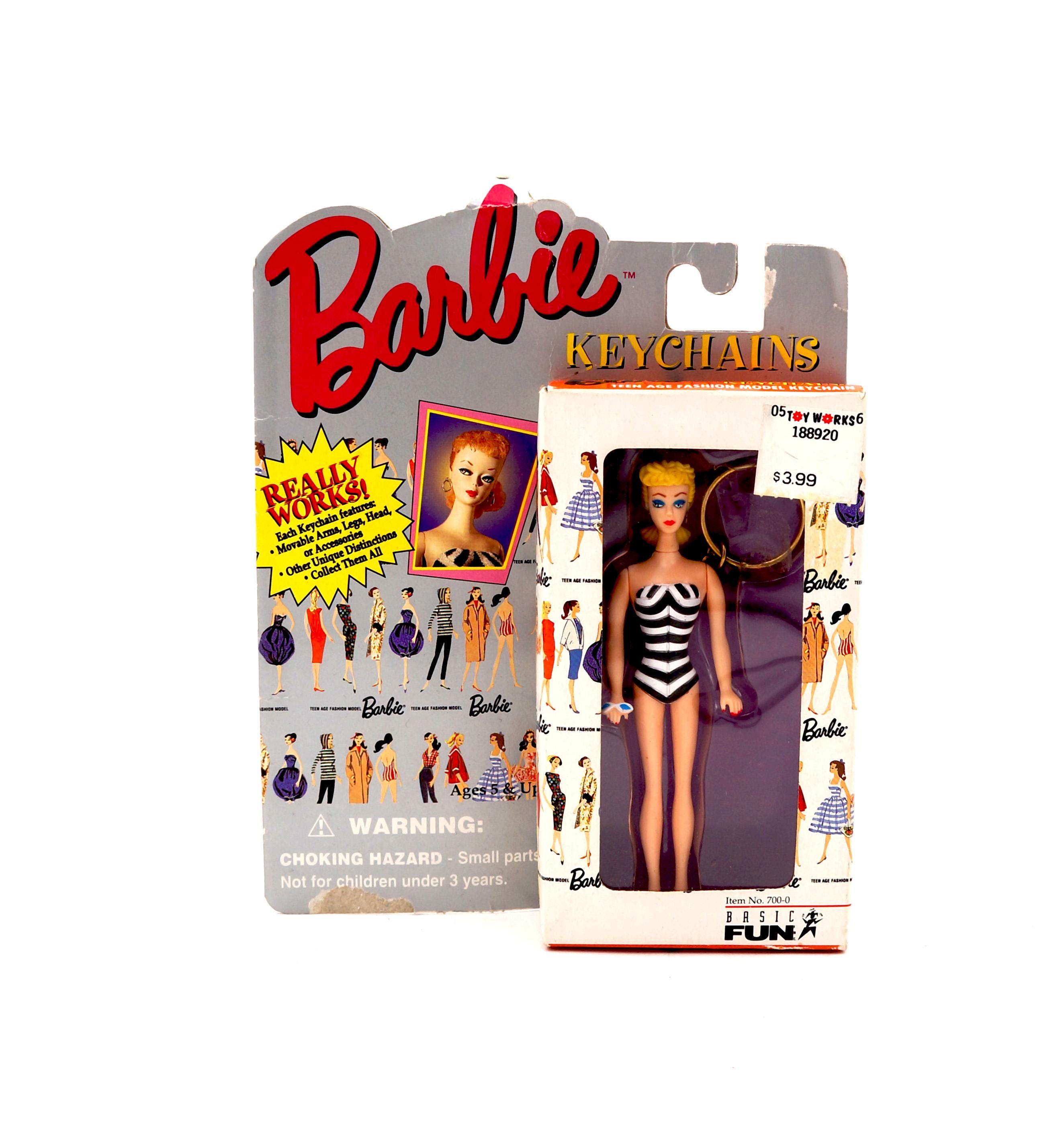 Vintage Mattel 1995 Barbie Keychain Original Blonde (basic Fun